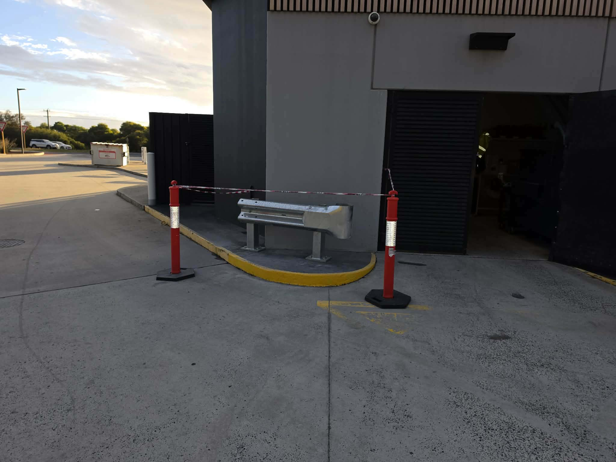 Guard rail installation at Bunnings Bunbury