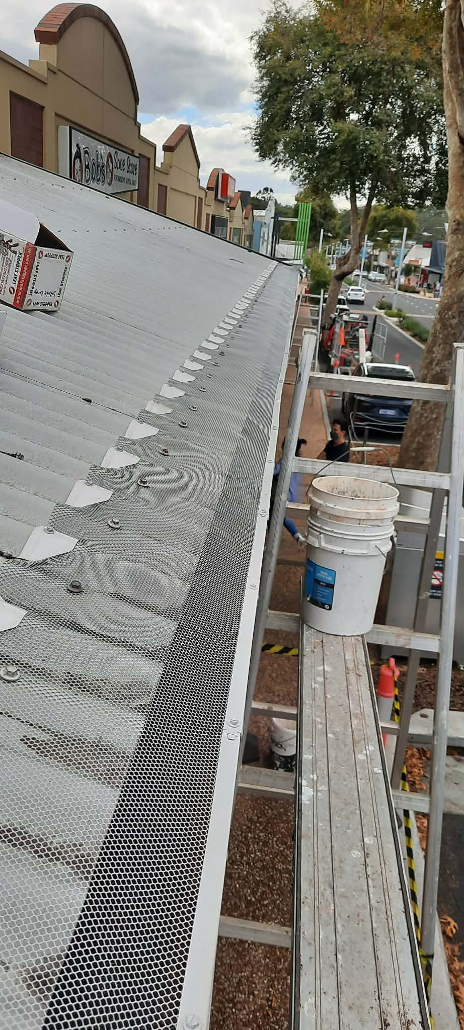 Gutter guard install on storefront, Bussell Highway